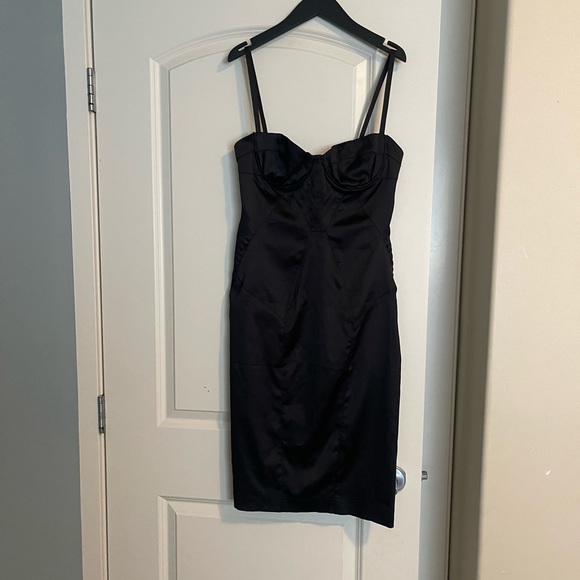 Cavalli bustier cocktail satin dress - Picture 3 of 6